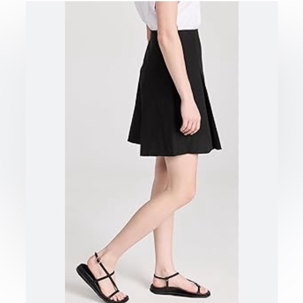 Vince Wool Blend A Line Black Skirt
